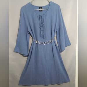 Agnes & Dora Elegant Blue Long Sleeve Women Dress